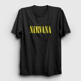 Presmono Yellow Nirvana Siyah Unisex T-Shirt