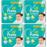 Prima 8 Numara Bebek Bezi 17 kg 124 Adet