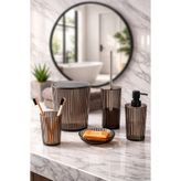 Prima Nova Ridge Banyo Seti - Şeffaf & Siyah