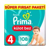 Prima Pants No:4 Maxi 108 Adet Külot Bebek Bezi