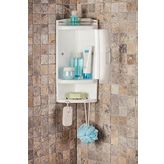 Primanova Banyo Köşe Şeffaf Rafı Kapaklı
