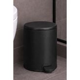 Primanova Compact 3 Lt Banyo Mutfak Ofis Çelik Çöp Kovası - Mat Siyah