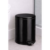 Primanova Compact 3 Lt Banyo Mutfak Ofis Çelik Çöp Kovası - Siyah