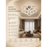 Prime Aydınlatma Çiçek 4+4'lü Ledli Krom Avize