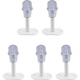 Prime Kapı Stoperi Duvar Koruyucu Kapı Tamponu Durdurucu 8 cm 5 Adet (Beyaz) - Option-1