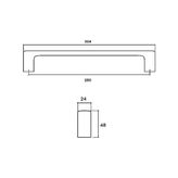 Prime Mat Altın 28 cm Çekme/sürgü Kapı Kolu
