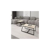 Prime Minimal 2'li Orta Sehpa Traverten, Bej - Option-1