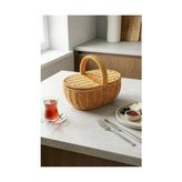 Prime Oval Hasır Mini Kulplu Sepet - BB6069