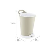 Prime Pedallı Çöp Kovası 6 Lt Latte