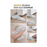 Prime Şeffaf Silikon Kapı Altı Stoperi, Kapı Durdurucu Tutucu - Option-1