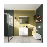 Prime Shift T20 Aynalı Banyo Dolabı 81006, 80 Cm, Sağ Kapaklı, Parlak Beyaz