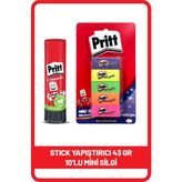 Pritt Stick 43 gr Shrink + Pritt Mini Silgi 10'lu Blister