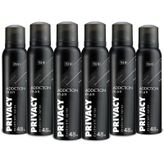 Privacy Addiction 6x150 ml Erkek Sprey Deodorant