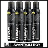 Privacy Addiction Man Deodorant 4X200 ml - 800 ml
