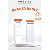 Profilo 2'Li Buzdolabı(Bd3055wecn) + Derin Dondurucu(Df1024wevv) Set