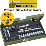 Proxxon 23080 Bits ve Lokma Takımı 36 Parça 1/4''
