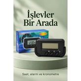 Ps Araç Içi Dijital Saat Alarmlı ve Kronometreli Araba Saati