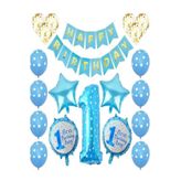 Puantiyeli 1 Yaş Balon Set, MAVİ