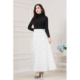 Puantiyeli Maxi Etek-BEYAZ