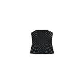 PUANTİYELİ STRAPLEZ PEPLUM TOP