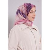 Pudra Şerit Desen Pamuk Eşarp