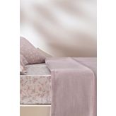 Puffy Elois Tek Kişilik Bambu Pike Takımı - Mürdüm