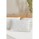 Puffy Gronn Bambu Yastık 2 Adet Beyaz