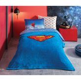 PUFFY Superman Logo Battaniye, Tek Kişilik - Polyester - 150x220 - Mavi