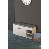 Puflu Ayakkabılık Bench Beyaz 90 cm