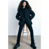Pull & Bear Kapüşonlu şişme kaban