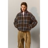 Pull & Bear Kareli suni yünlü ceket