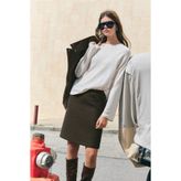 Pull & Bear Kemerli kareli mini etek