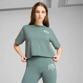 PUMA CLASS Relaxed Crop Tee - Yeşil