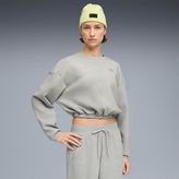 Puma Cloudspun Crew Kadın Gri Bisiklet Yaka Sweatshirt