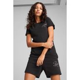 Puma ESS SCRIPT Tee Siyah Kadın Kısa Kol T-Shirt
