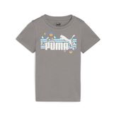 PUMA ESS+ SUMMER CAMP Tee Unisex Çocuk Tişört, Turquoise Surf, 4-5 Yaş