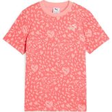 Puma FLAMING LOVE AOP Tee G Pembe Kız Çocuk Kısa Kol T-Shirt - 16 Yaş