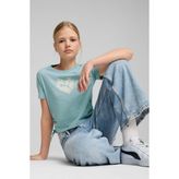 Puma Flaming Love Knotted Tee Mint Kız Çocuk Kısa Kol T-Shirt - Yeşil - 16 Yaş