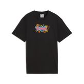 Puma Graphic Leopard Çocuk Mavi T-Shirt, 632225