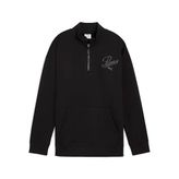 PUMA Kadın ESS SCRIPT Half-Zip Crew Sweatshirt PUMA Black L
