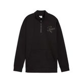 PUMA Kadın ESS SCRIPT Half-Zip Crew Sweatshirt PUMA Black XS