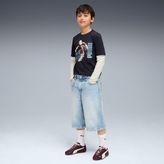 Puma Mid 90S Layered Çocuk Yuvarlak Yaka Tişört - Lacivert - Beyaz - 15-16 Yaş