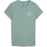 Puma Scrıpt Tee Kadın Tişört - XS - Mavi