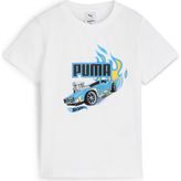Puma X HOT WHEELS Graphic Beyaz Erkek Çocuk Kısa Kol T-Shirt