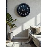 Pure Dark Black 40 Cm Metal Duvar Saati