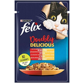 Purina 24x85 gr Felix Çifte Lezzet Sığır Etli ve Tavuklu Konserve Kedi Maması