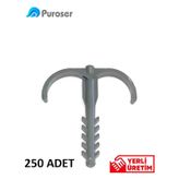 Puroser Yere Tespit Dübeli Kılçık Dübel 250 Adet
