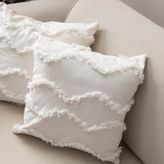 Püskül Dalgalı Kırlent Kılıfı, İkili, Krem