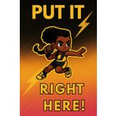 Put It Right Here: A Shot Put Black Girl Chibi Notebook