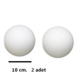 Puti 10 cm 2'li Köpük Toplar